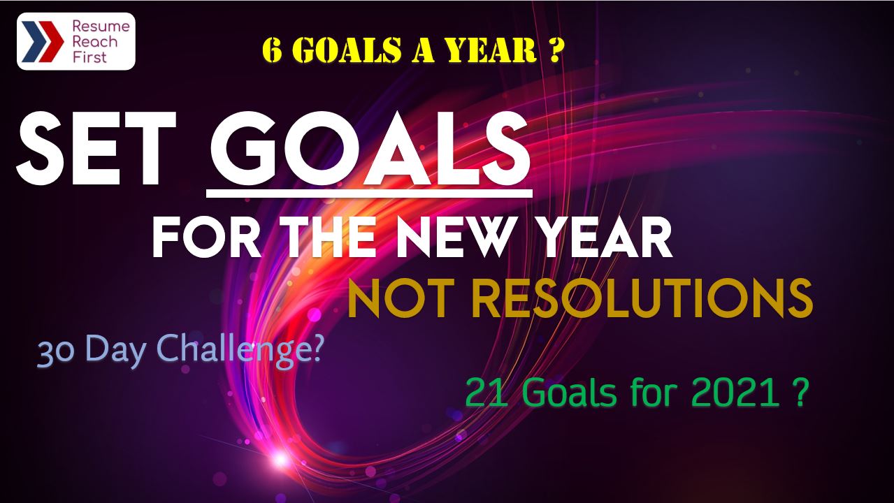 SET GOALS FOR THE NEW YEAR