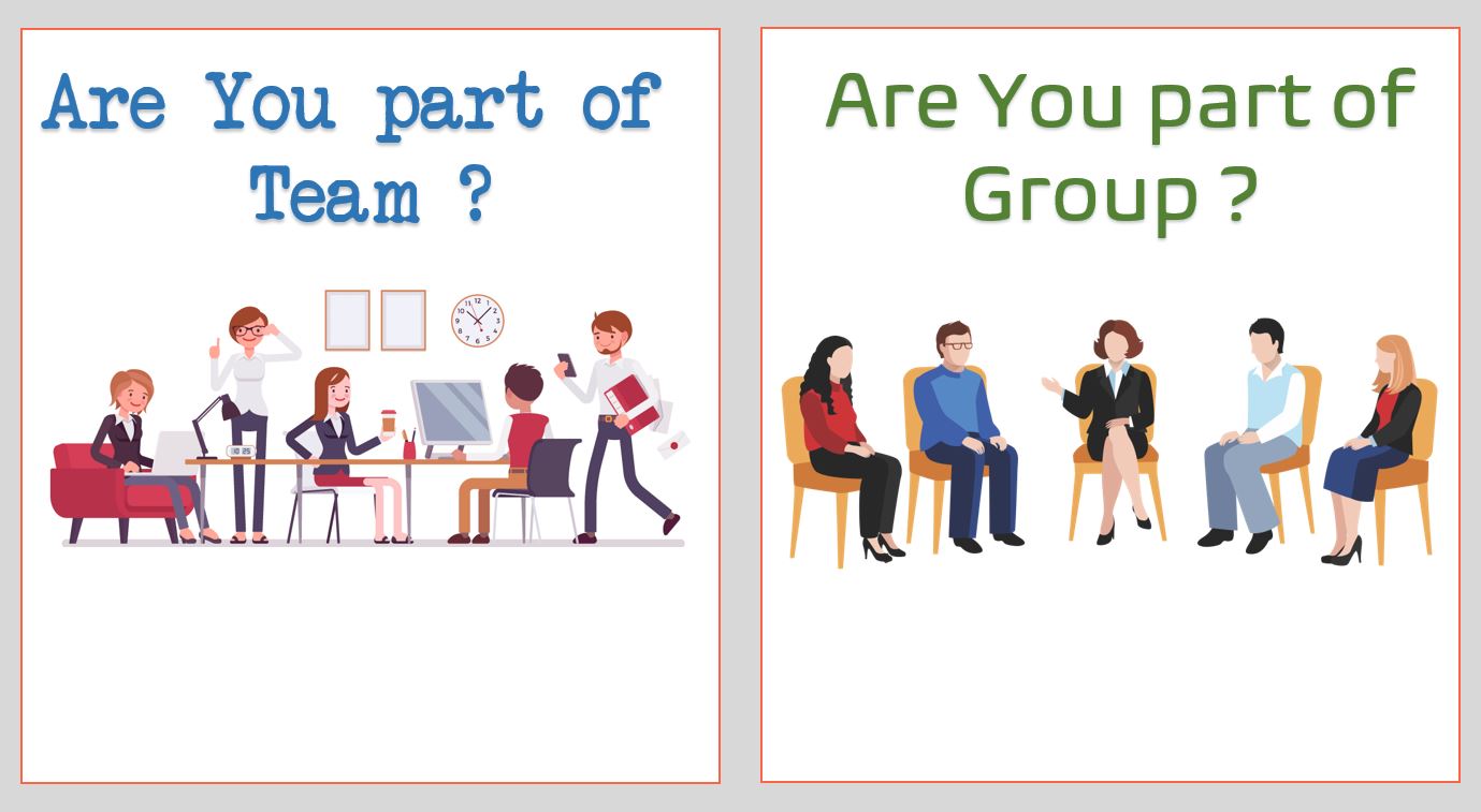 Are you part of a Team or a Group ?